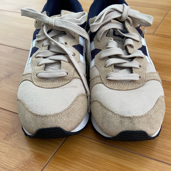 Onitsuka Tiger By ASICS Alvarado Sneakers Suede Mesh Tan Blue Unisex M 8 / W 9.5 - Picture 10 of 17